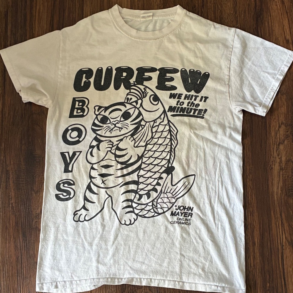 Online Ceramics John Mayer Sob Rock Tour Merch Curfew Boys T-Shirt Sz Small Rare